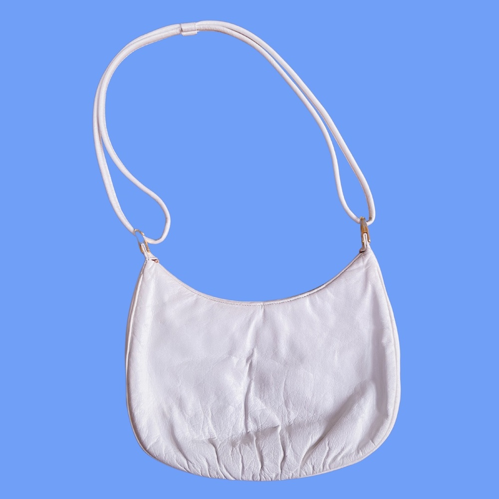Vintage White Baguette Purse